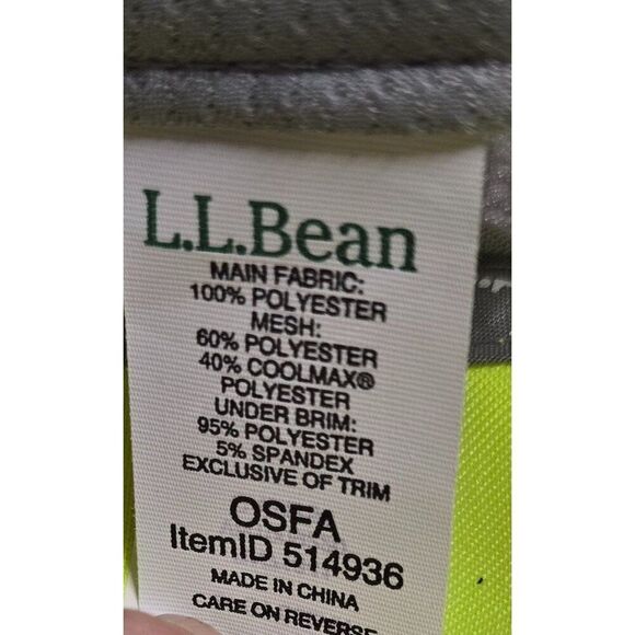 L.L.Bean Neon Yellow "Epic Running" Hat OSFA Adjustable Reflective Activewear - Picture 4 of 8